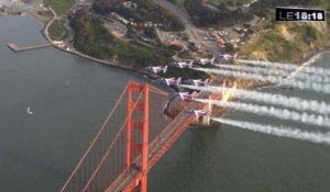 Le 18:18 : les magnifiques images de la Patrouille de France survolant le Golden Gate de San Francisco