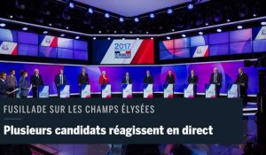 Fusillade sur les Champs-Élysées : les candidats réagissent en direct sur France 2