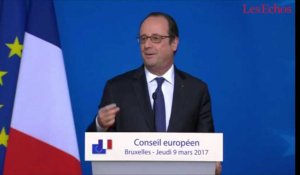 Hollande votera-t-il Hamon ou Macron ? "Je vous répondrai plus tard", ironise-t-il