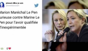 Marion Maréchal-Le Pen trouve "dégueulasse" le jugement de sa tante à son égard