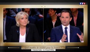 Benoit Hamon tacle Marine Le Pen, qu'il accuse d'être "droguée aux faits divers"