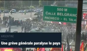 L'Argentine paralysée par une grève générale