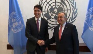 ONU: Justin Trudeau rencontre Antonio Guterres