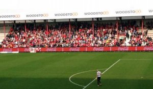 KVK-Excel Mouscron - Les supporters mouscronnois chantent