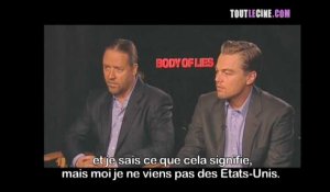 Mensonges d'Etat Interview de Leonardo DiCaprio et de Russell Crowe