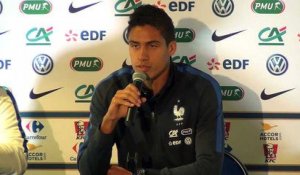 France - Côte d'Ivoire: conférence d'avant match de Raphaël Varane