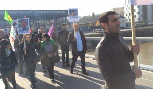 Manifestation de la communauté kurde contre le gouvernement turc