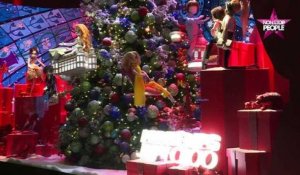 Uma Thurman inaugure les vitrines de Noël au Printemps