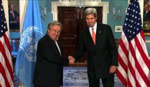 ONU: John Kerry rencontre Antonio Guterres à Washington