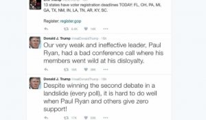 Trump vent debout contre ses pairs sur Twitter