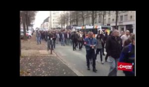 Manifestation de policiers à Angers