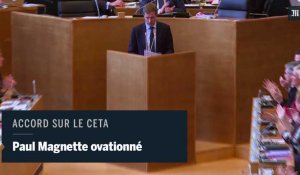 Accord sur le CETA, Paul Magnette ovationné