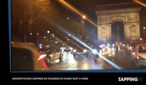 Paris : Les policiers manifestent en pleine nuit pour soutenir leurs collègues blessés (Vidéo)