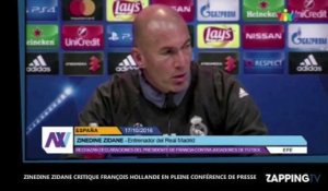 Zinédine Zidane critique François Hollande en pleine conférence de presse (Vidéo)
