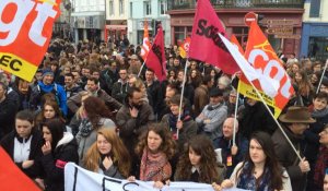 Manifestation contre la loi El Khomri  à Cherbourg