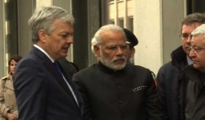 Bruxelles: le Premier ministre indien rend hommage aux victimes