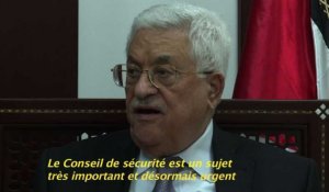Abbas: une résolution de l'ONU sur les colonies est "urgente"
