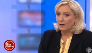 Marine Le Pen atomisée à la télé canadienne