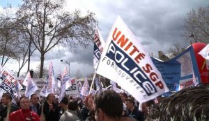 Manifestation de policiers à Paris