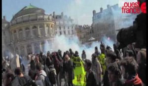 A Rennes, la manifestation contre la loi travail dégénère place de la mairie