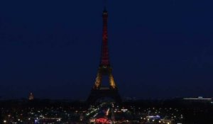La Tour Eiffel aux couleurs de la Belgique