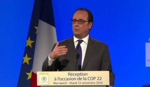 Hollande à la COP22: l'accord de Paris est "irréversible"