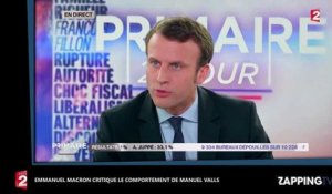 Emmanuel Macron tacle Manuel Valls : "C'est à lui de prendre ses responsabilités" (Vidéo)