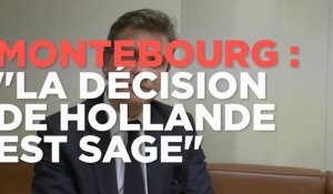 Montebourg à propos de Hollande : "C'est une décision sage et hautement respectable"