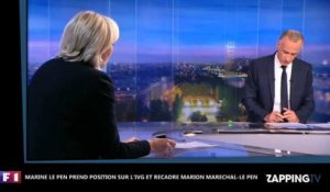 Marine Le Pen recadre Marion Maréchal-Le Pen sur l'IVG en direct (Vidéo)