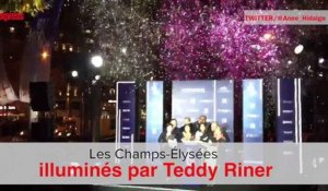 Paris: les Champs-Élysées illuminés par Teddy Riner