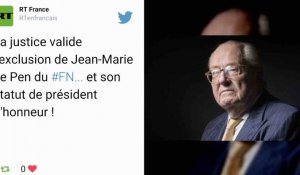 Jean-Marie Le Pen exclu du FN mais reste président d'honneur
