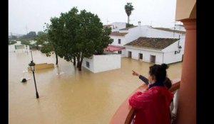 Espagne: la ville de Malaga sous l'eau après des pluies torrentielles