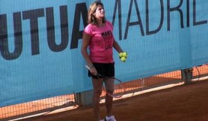 ATP - Madrid - Amélie Mauresmo en séance d'entrainement aux côtés Andy Murray