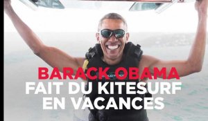 Barack Obama profite de ses vacances pour s'adonner au kitesurf