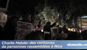Charlie Hebdo: des centaines de personnes rassemblées à Nice