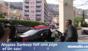 Nicolas Sarkozy fait une pige et un saut à Monaco