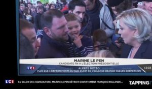 Marine Le Pen au Salon de l'Agriculture se moque de François Hollande (Vidéo)