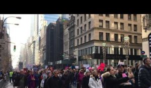 La Marche des femmes à New York contre Trump