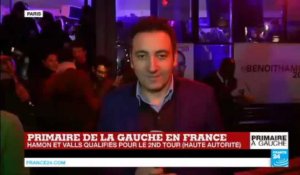Primaire de la gauche : "Explosion de joie dans le camp de Benoit Hamon" 1er du premier tour de scrutin