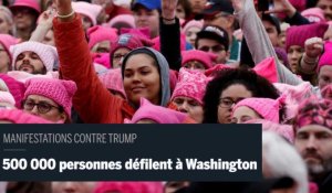 Washington : une marée humaine rose contre Donald Trump 