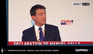 Primaire de gauche : Manuel Valls tacle Benoît Hamon (vidéo)