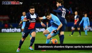 Ibrahimovic chambre Gignac après le match