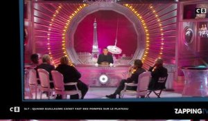 SLT : Guillaume Canet décide de faire des pompes devant Laurence Boccolini (vidéo)