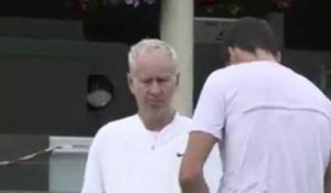 Wimbledon 2016 - Milos Raonic avec John McEnroe à Wimbledon