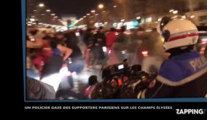 PSG-Barça : Un policier gaze des supporters sur les Champs-Élysées (vidéo)