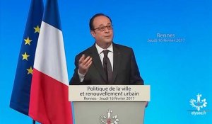 François Hollande à Rennes : "Maurepas, quartier joyeux"