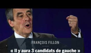 Fillon estime qu'il y aura "trois candidats de gauche" sans évoquer Manuel Valls