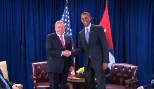 Etats-Unis: Barack Obama rencontre Raul Castro à New York