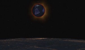 L'éclipse de super Lune... vue de la lune