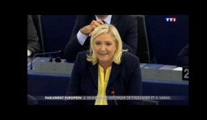 Le gros clash Hollande - Le Pen au Parlement Européen - ZAPPING ACTU DU 08/10/2015